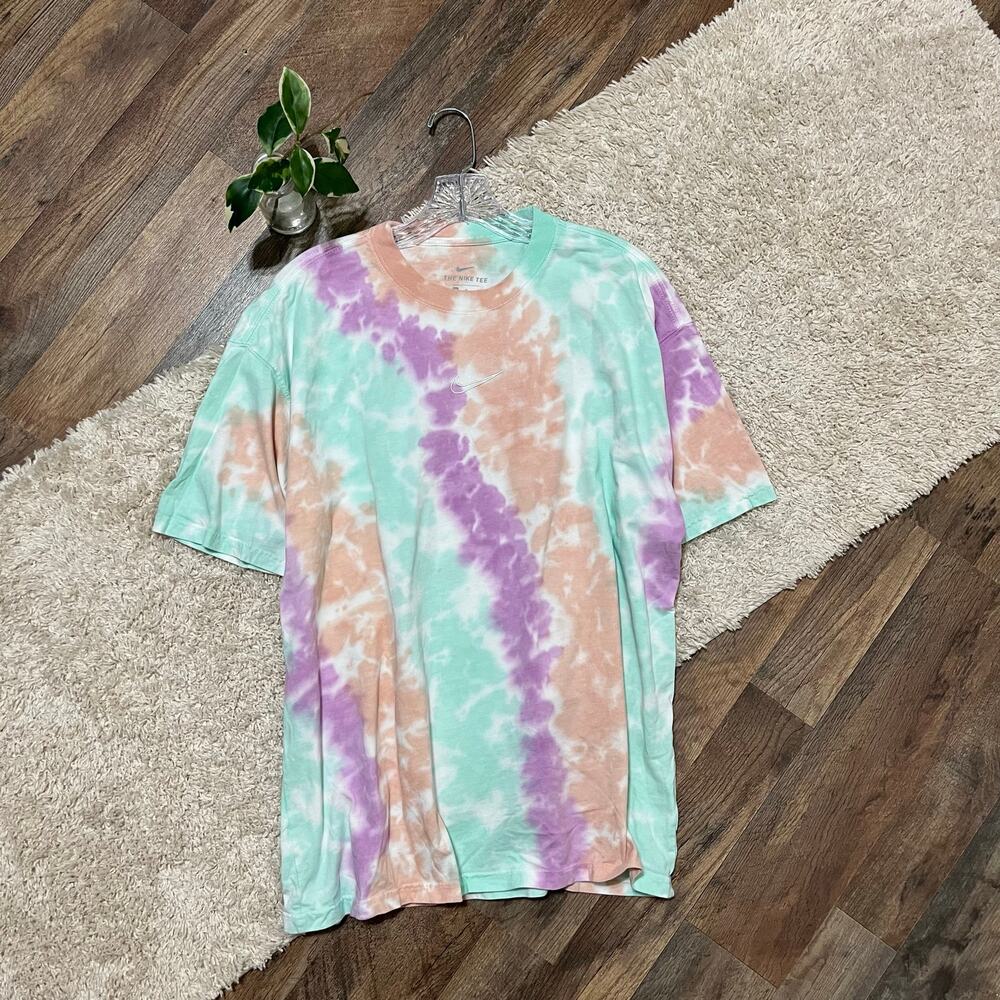 Nike Oversized Pastel Wild Tie-Dye Short Sleeve Crewneck Pullover Max 90 Tee